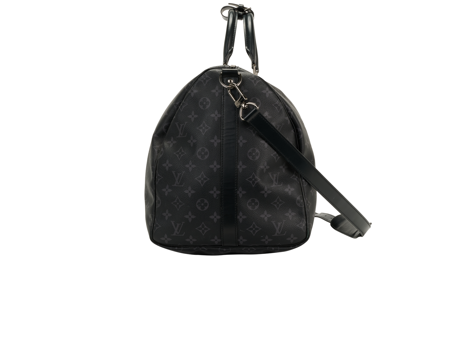 Keepall Bandouliere 55, &pound;1,200, Handbags, Black, Canvas, Bottom view